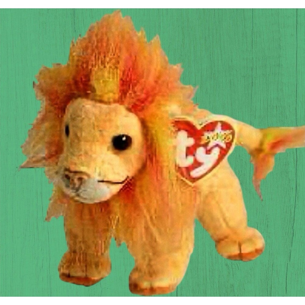 BUSHY THE LION TY Teenie Beanie Babies Collectible Plush Toy #18 NEW 2000